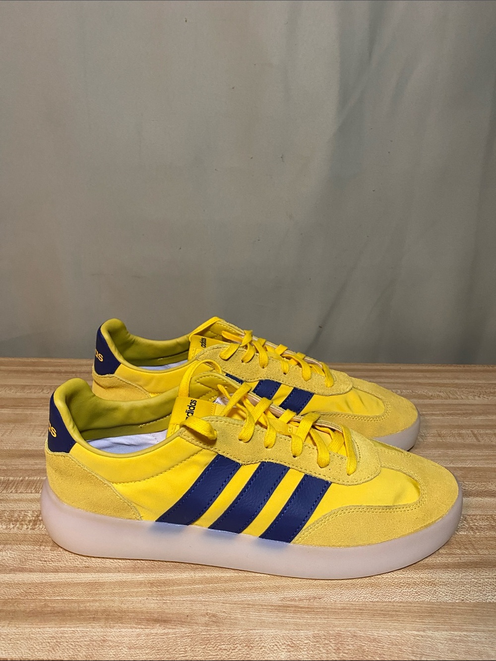 Adidas Barrera Decode Shoes Utility Yellow Dark Blue Off White Mens 10.5